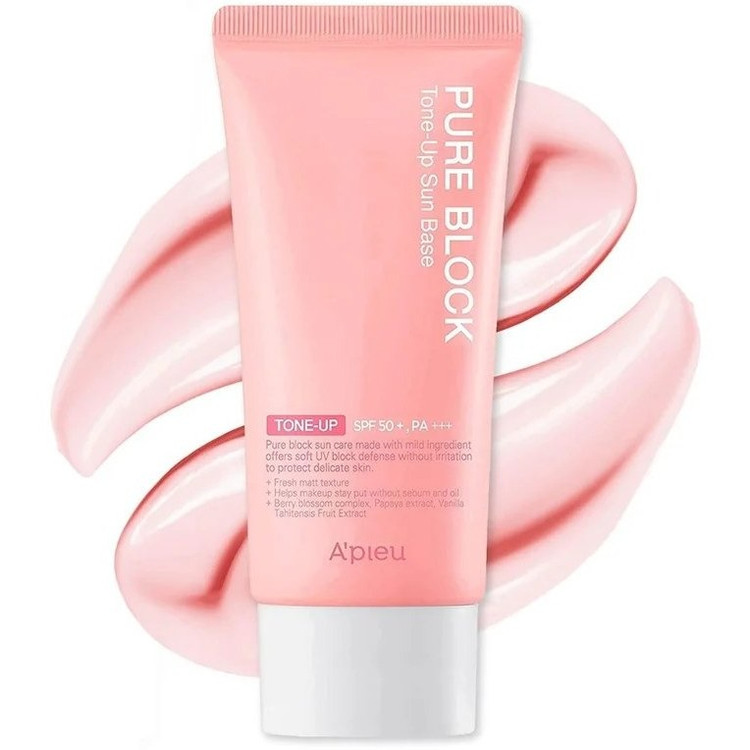 کرم ضدافتاب رنگی اپیو SPF50 مدل PURE BLOCK Tone Up مناسب انواع پوست حجم ۵۰ سی سی